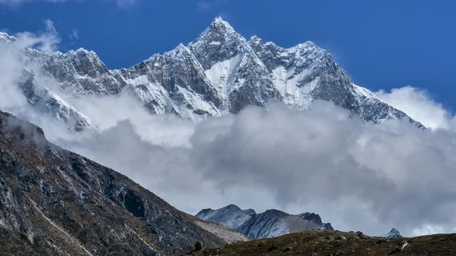 Time lapse of the Everest summit, the highest mountain in the world