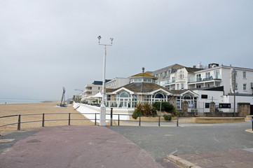 Fototapeta na wymiar Sandbanks beach in Dorset, England