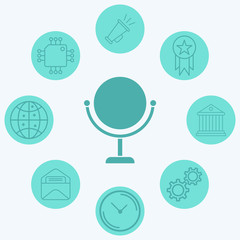 Mirror vector icon sign symbol