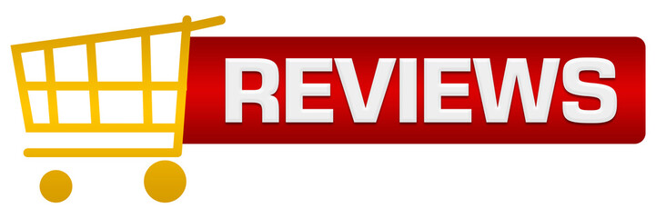 Reviews Red Yellow Shopping Cart Horizontal 