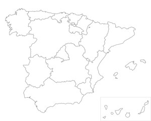 Karte von Spanien