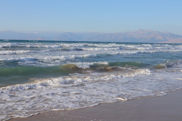 Welle, Strand, Korfu, Griechenland