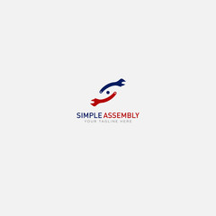 Simple assembly with equipment and like letter S