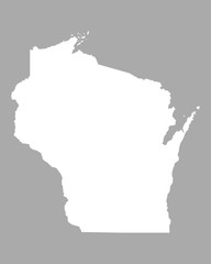 Naklejka premium Karte von Wisconsin