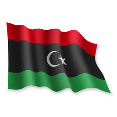 Naklejka premium 3D Waving Flag. Vector illustration