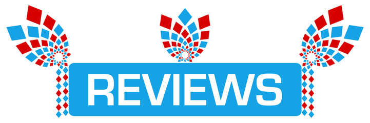 Reviews Red Blue Floral Elements 