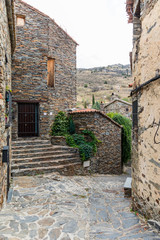 town houses Patones de Arriba in the province of Madrid, Spain