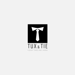initial T like Tie and square logo designs
