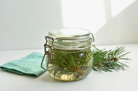 Homemade Pine Scented Vinegar For Cleaning, Eco Friendly Air Freshener, Zero Waste Lifestyle.