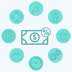Money vector icon sign symbol