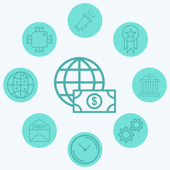 Money vector icon sign symbol