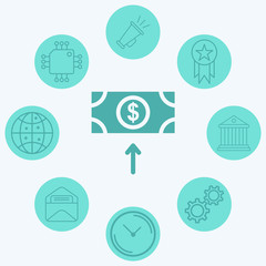 Money vector icon sign symbol