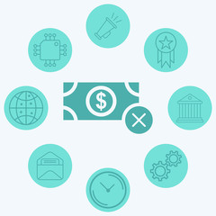 Money vector icon sign symbol