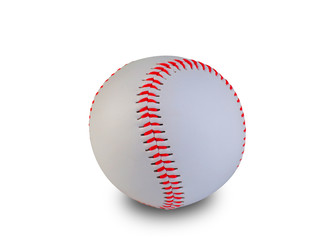 baseball on white background. (clipping path)