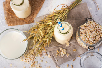 Homemade vegan oat milk