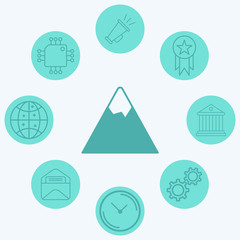 Mountain vector icon sign symbol