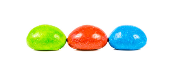 Pepernoten bunch of colored cookies on white background