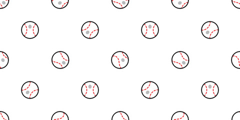 baseball seamless pattern ball vector softball sport cartoon scarf isolated repeat wallpaper tile background illustration doodle design