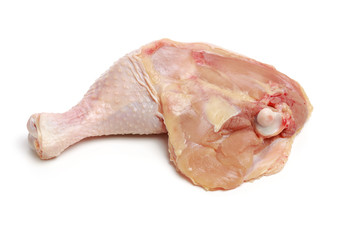 Chicken legs on white background