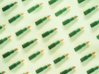 Lipstick pattern on green background