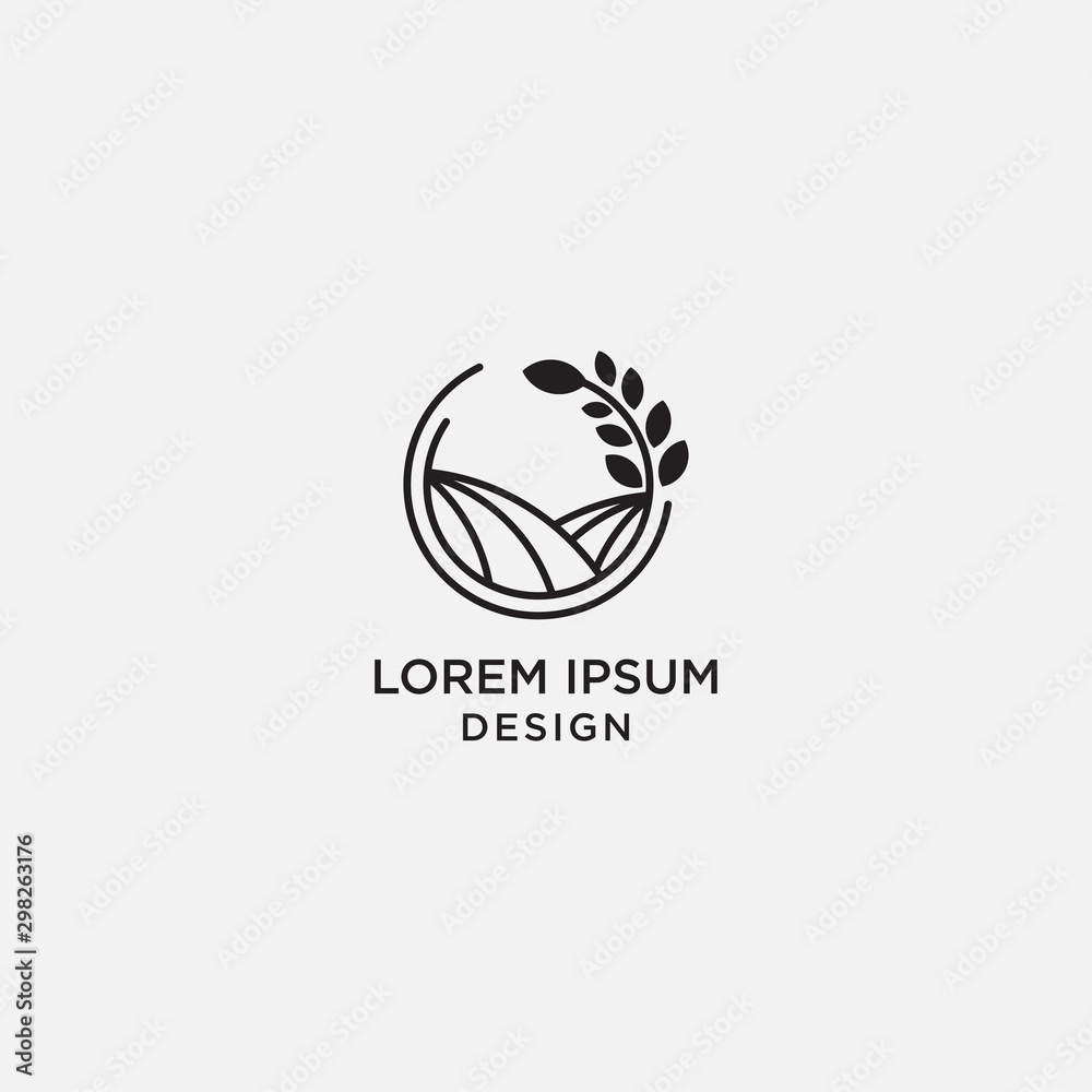 Canvas Prints nature linear logo icon template vector