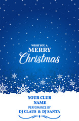 Fototapeta na wymiar Merry Christmas vector poster, happy new year banner, christmas background, xmas party, vector illustration, eps 10