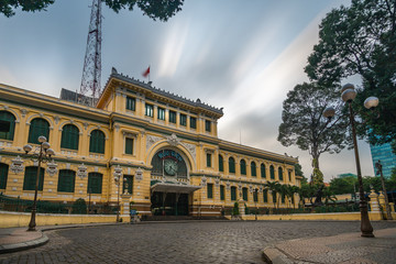Post Office (Buu Dien), Saigon.  Famous landmark in Saigon. 