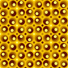 Abstract rounded repeated shapes. Vector seamless pattern.