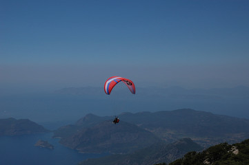 Paragliding from the Babadağ mountain in Ölüdeniz, Turkey