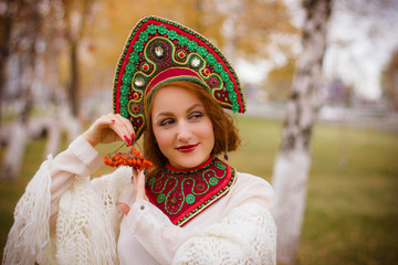 girl in a traditional slavic costume