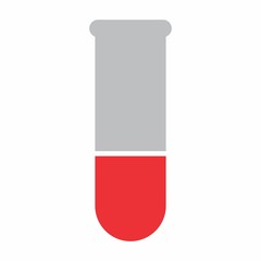 Lab flask icon illustration on white background