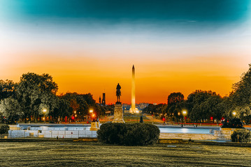 Washington, USA, Washington Monument is an obelisk on the National Mall.