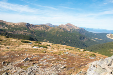 landscape of autumn mountains, Ukrainian Carpathians, Spitz Mountai