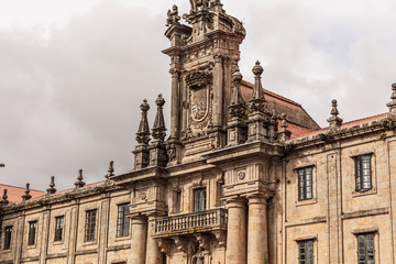 Fototapeta na wymiar Gate of the Cathedral in Santiago de Compostela