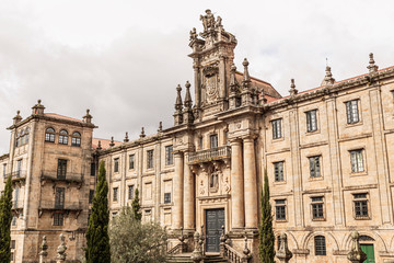 Fototapeta na wymiar Gate of the Cathedral in Santiago de Compostela