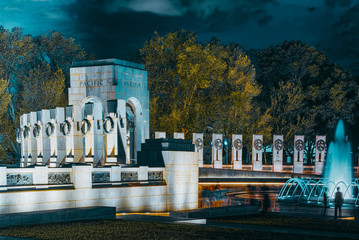 Washington, USA, Monument to National World War II Memorial.