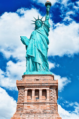 Obraz premium Statue of Liberty (Liberty Enlightening the world) near New York. Close-up. USA.