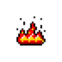 Four elements of nature. Vector illustration. Pixel graphics. Old style games. Book of magic and energy.