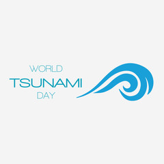 World Tsunami Day. Vector Design Template. Vector isolated illustration on grey background