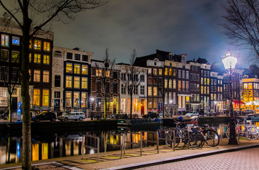Amsterdam and night city