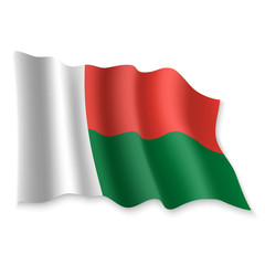 Obraz premium 3D Waving Flag. Vector illustration