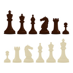 Dark and light chess set.