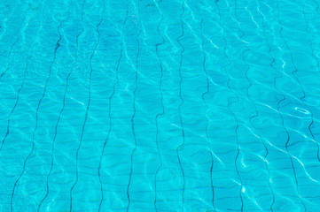 Beautiful refreshing clear blue water in the outdoor pool