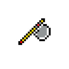 Obraz premium Pixel art, game item, icon and objects for the design. Vector illustration. Fantasy world. Old game console.