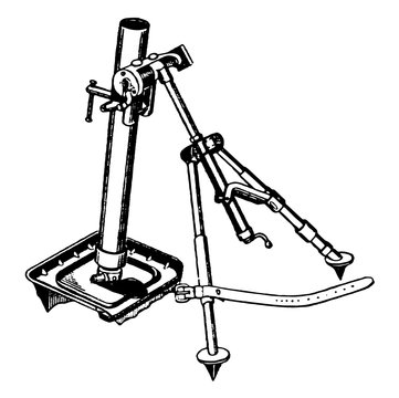 black and white mortar artillery equipment clip art preview