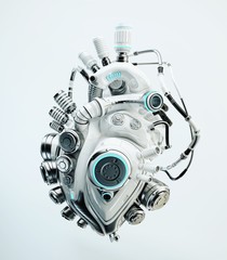 Robotic heart, 3d rendering