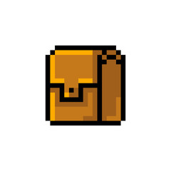 Pixel art, game item, icon and objects for the design. Vector illustration. Fantasy world. Old game console.