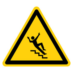 Warning Stairs Symbol Sign, Vector Illustration, Isolated On White Background Label .EPS10