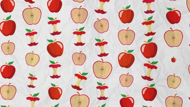 Apple Pattern Animation with Chroma Key and Luma Matte. Loop-ready. Perfect for overlays and motion backgrounds.