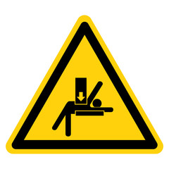 Warning Crush Hazard Stay Clear Of Palletizer Symbol Sign, Vector Illustration, Isolated On White Background Label. EPS10